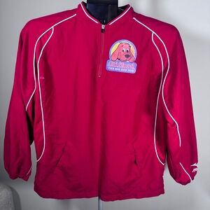 Mizuno Clifford Big Red Dog Windbreaker Pullover Jacket Medium